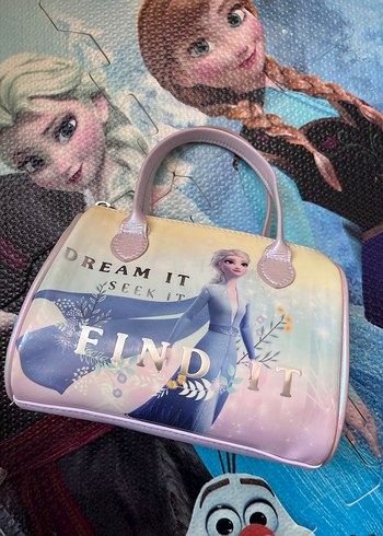 Pastel Renkli Frozen Temalı Çocuk el Çantası - Görsel 3