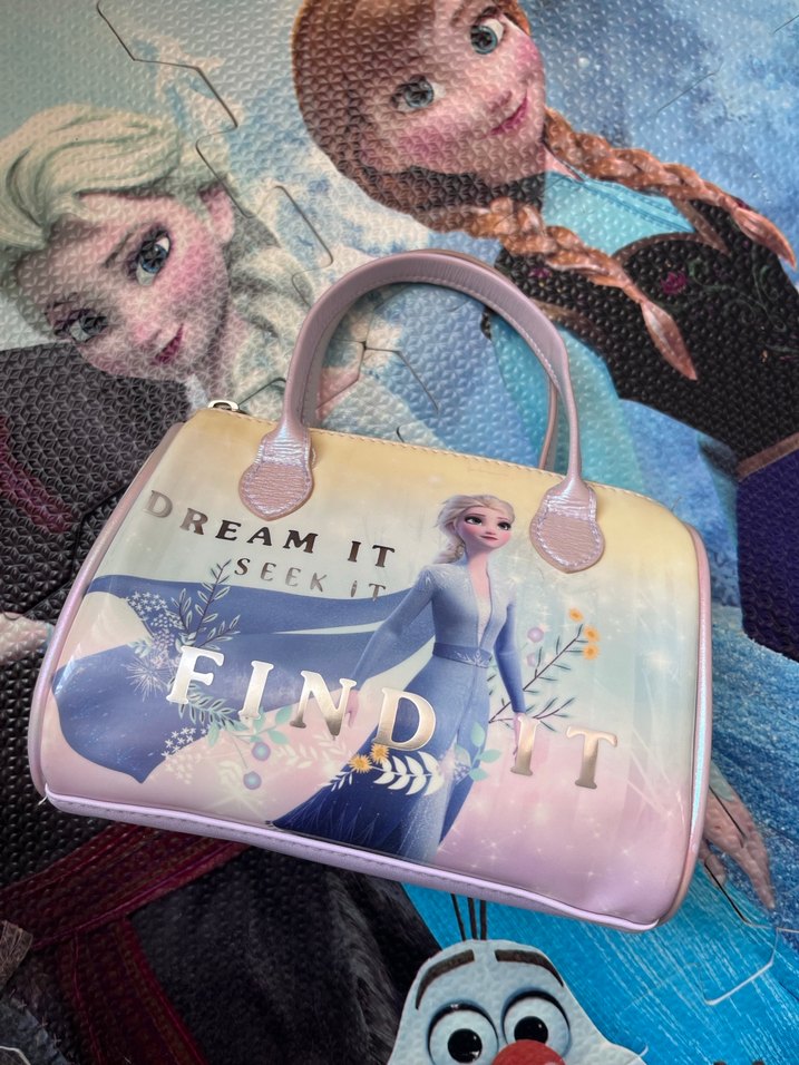 Pastel Renkli Frozen Temalı Çocuk el Çantası - Görsel 3