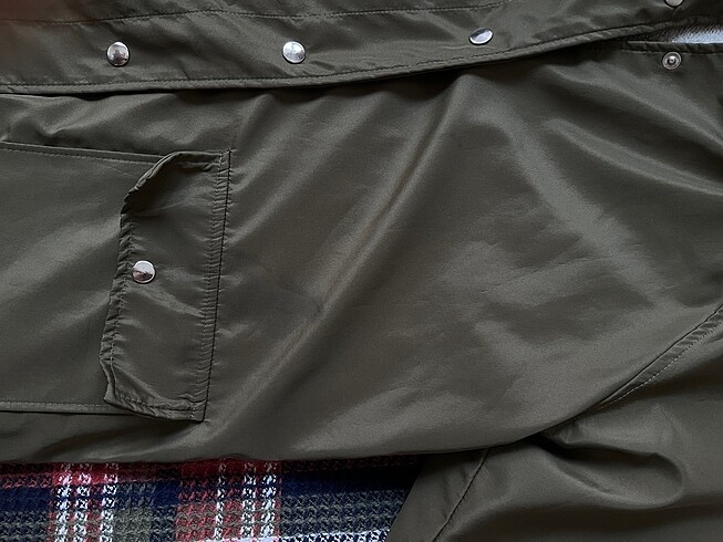 Haki Trendyol yağmurluk peluş mont - Görsel 11