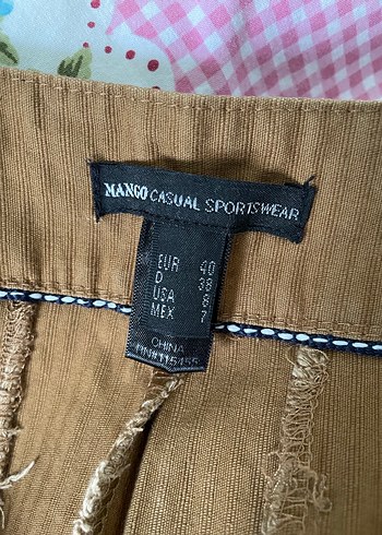 Düğmeli Kahverengi Kadın Pantolon - Görsel 2