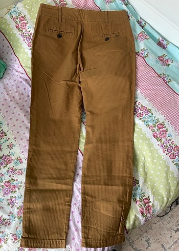 Düğmeli Kahverengi Kadın Pantolon - Görsel 3