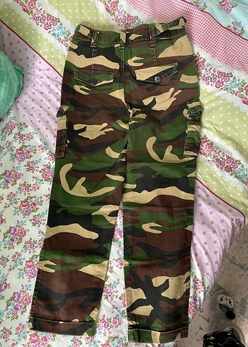 Kadın Çok Renkli Kamuflaj Pantolon - Görsel 3