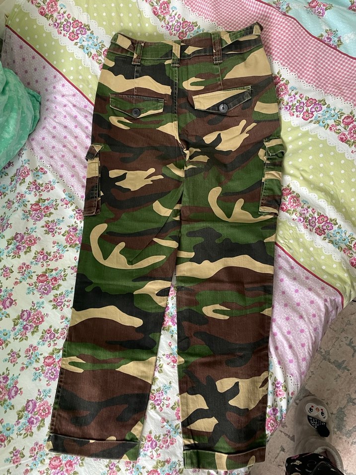 Kadın Çok Renkli Kamuflaj Pantolon - Görsel 3