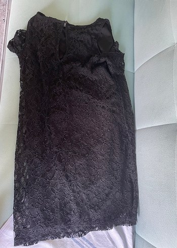 Dantel Detaylı Siyah elbise - Görsel 3