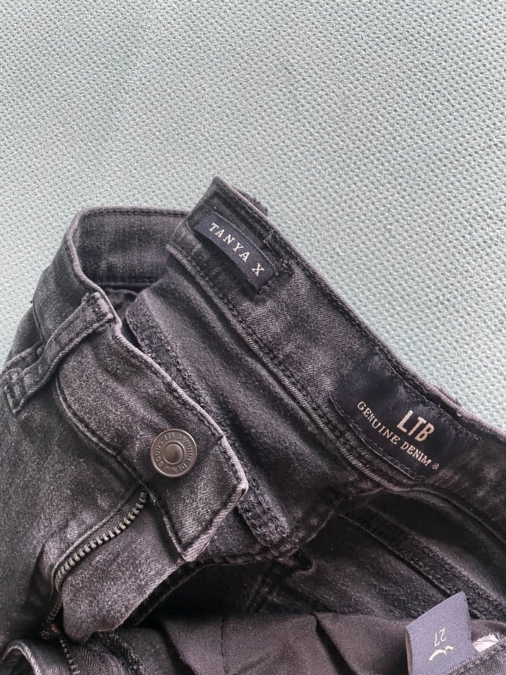 Gri Kadın Kot Pantolon, Normal Boy Tanya X - Görsel 2