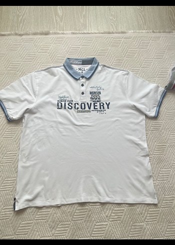 Düğmeli Polo Yaka Beyaz Erkek Tişört - Görsel 2