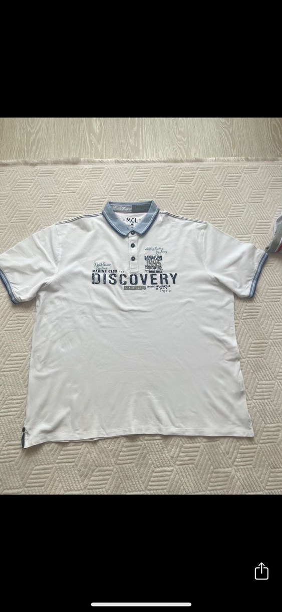 Düğmeli Polo Yaka Beyaz Erkek Tişört - Görsel 2