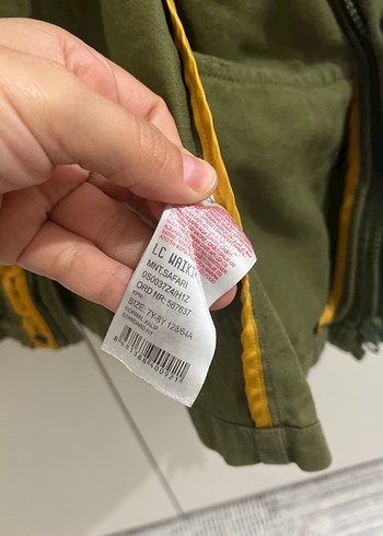 8 Yaş Beden Erkek Çocuk Haki Kamuflaj Düğmeli Ceket