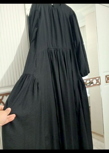 diğer Beden siyah Renk Siyah Beli Kuşaklı Uzun Kadın Elbise