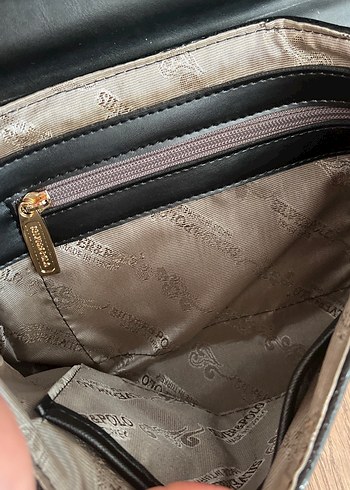 Zincir Detaylı Siyah Deri Kadın Çanta - Görsel 4