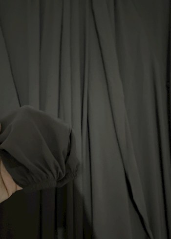 Siyah Uzun Kollu Gotik Uzun Elbise - Görsel 5