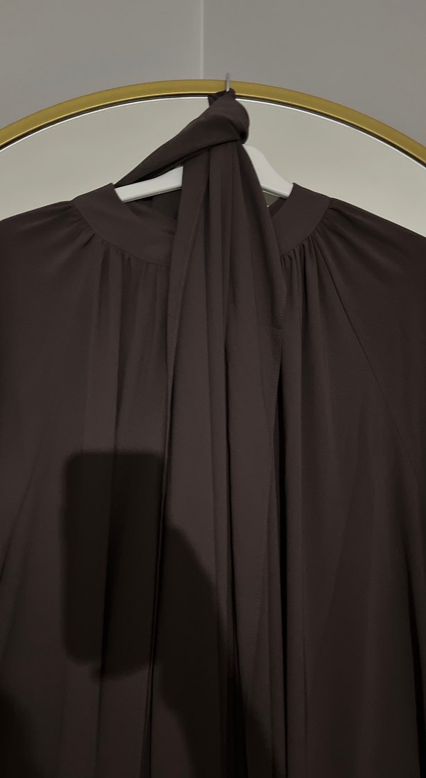 Siyah Uzun Kollu Gotik Uzun Elbise - Görsel 3