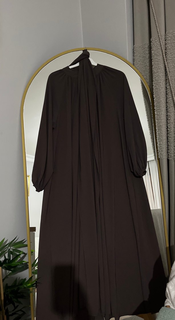 Siyah Uzun Kollu Gotik Uzun Elbise - Görsel 2