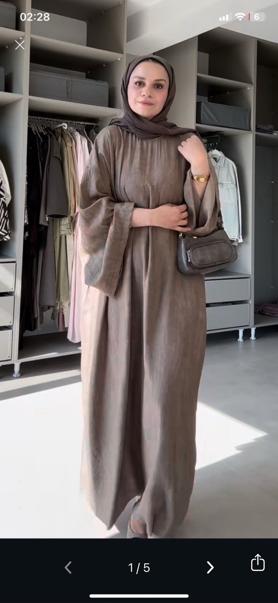 Uzun, Bol Kesim, Kemerli Kadın Elbise - Görsel 3