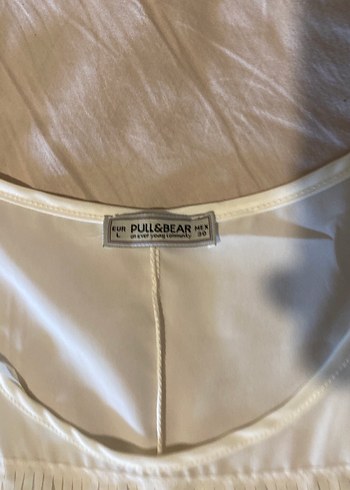 l Beden Bej Püsküllü Bohem Kolsuz Bluz