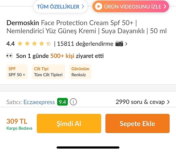 Beden Renk Güneş kremi