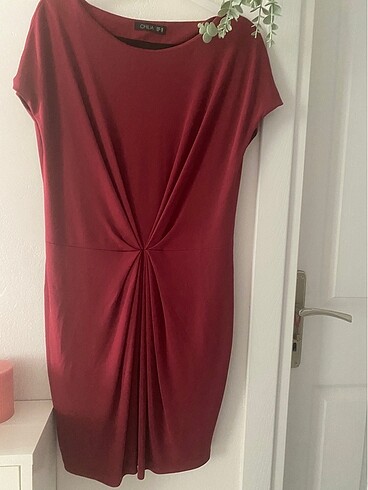 Bordo elbise - Görsel 2
