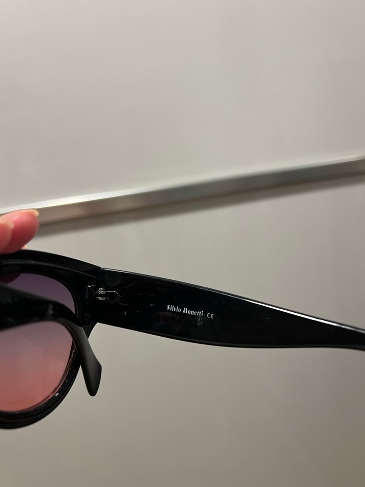 Silvio monetti Şeffaf Koyu Siyah Kadın Güneş Gözlüğü gozluk - Görsel 5