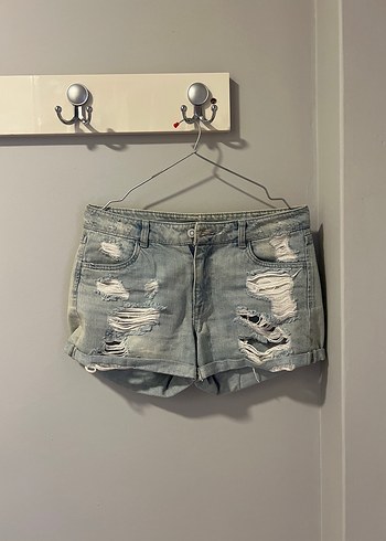 H&M mavi Yırtık Mini Kot Şort denim jean