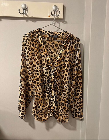 Zara Zara leopar gomlek bluz ust giyim triko
