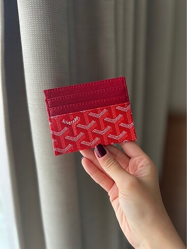 Maison goyard kirmizi kartlik cuzdan kadin aksesuar canta