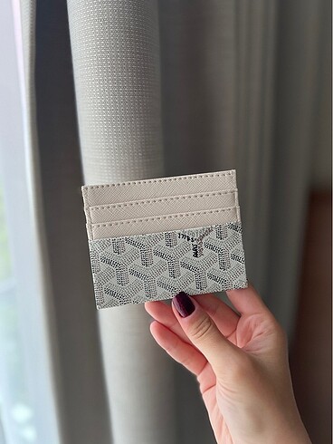 Maison goyard krem bej kadin cuzdan kartlik canta aksesuar