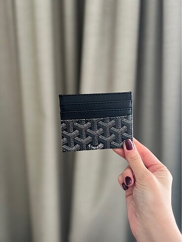Maison Goyard Maison goyard siyah logolu kartlik cuzdan kadin aksesuar canta