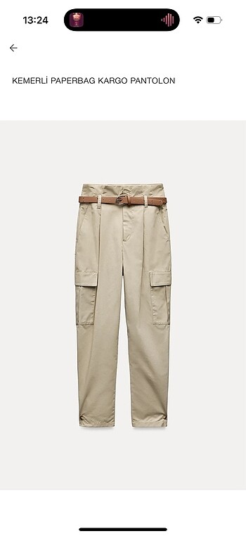 Zara Kargo Pantalon