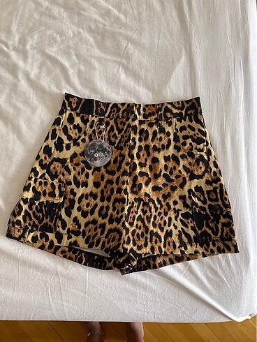 Leopar şort etek
