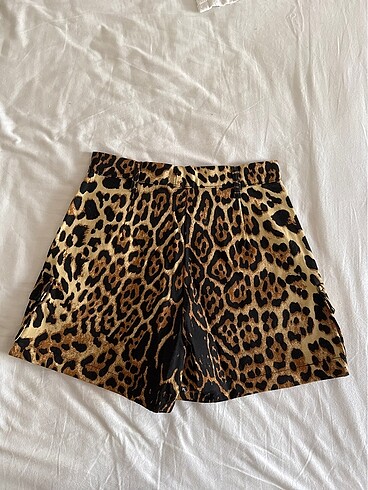 s Beden siyah Renk Leopar şort etek