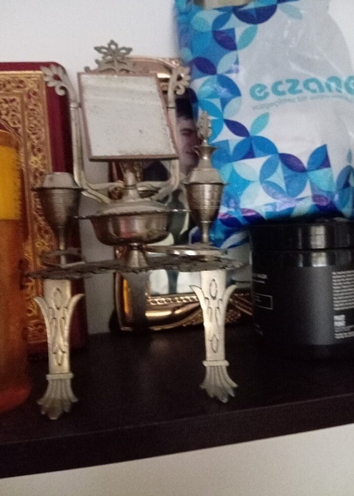 Pirinç bakır iki adet surmedanlik  - Görsel 4