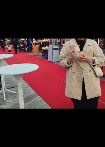 Bej Midi Kadın Denim Kaban - Görsel 2