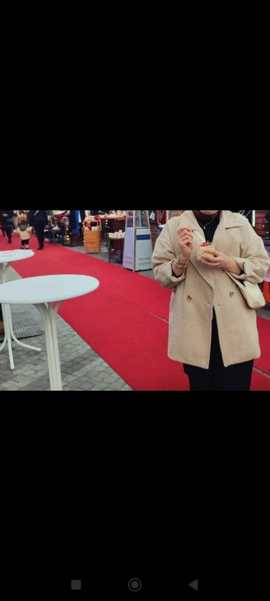 Bej Midi Kadın Denim Kaban - Görsel 2