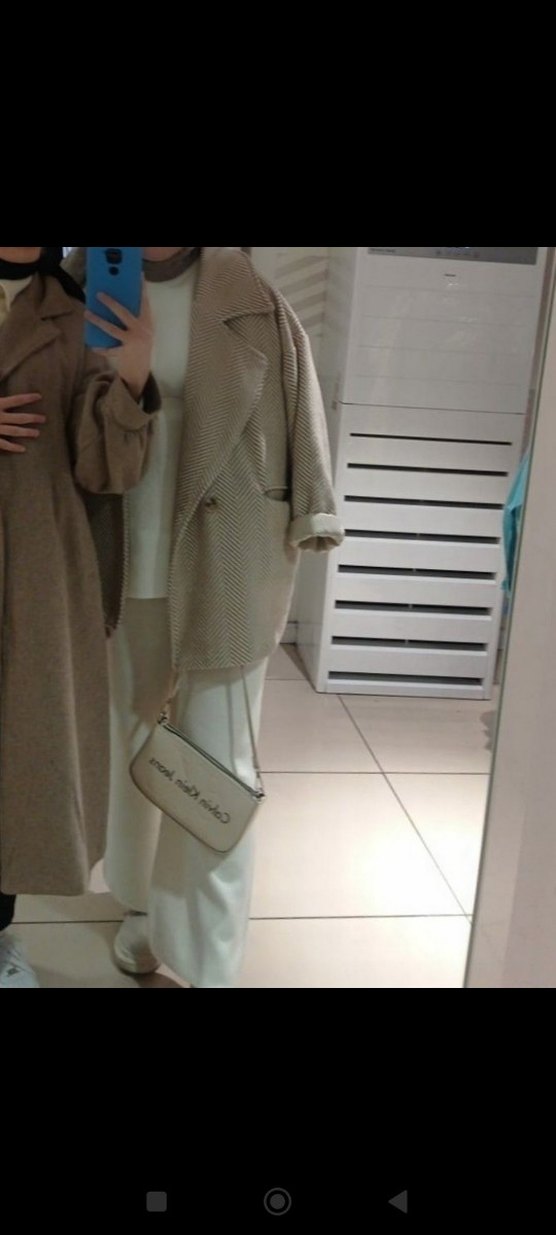 Bej Midi Kadın Denim Kaban - Görsel 3