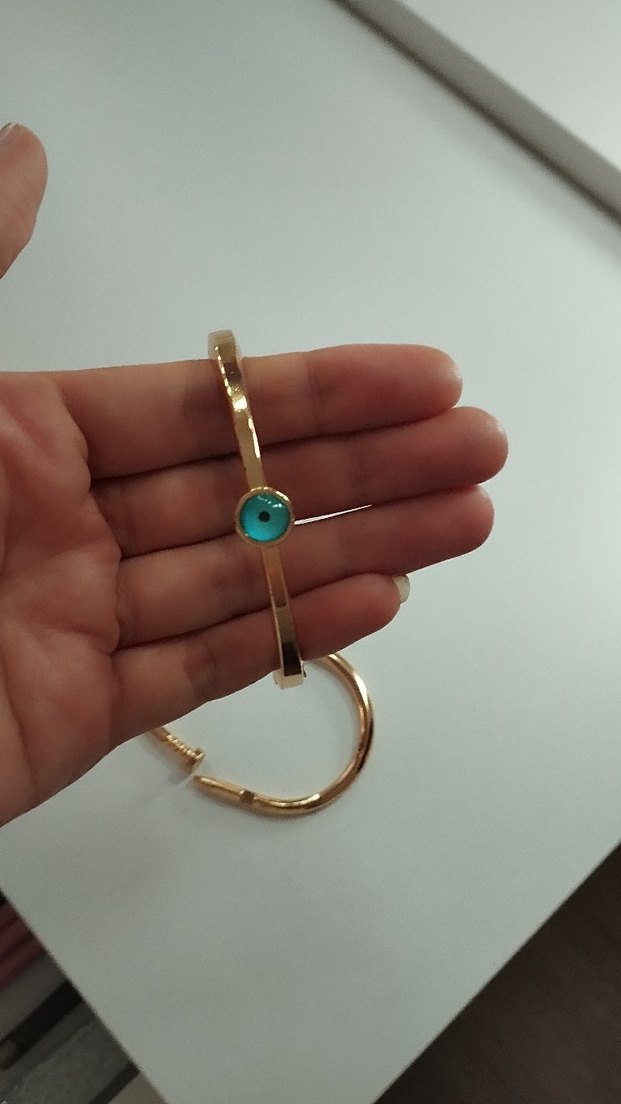 Zincir Detaylı Turkuaz Minimalist Bileklik - Görsel 2