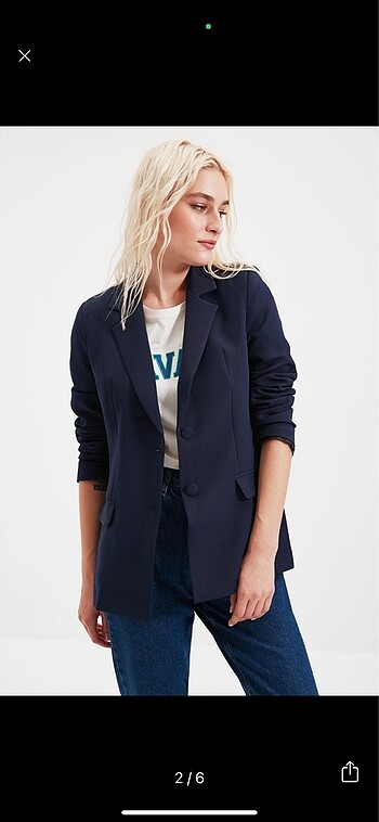 Lacivert blazer ceket