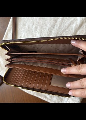 Michael Kors Kahverengi Deri Kadın Cüzdan - Görsel 2