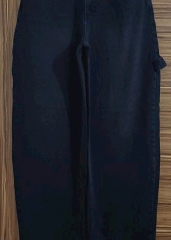 Trendyol Siyah Rahat Kesim Baggy Kadın Kot Pantolon - Görsel 4