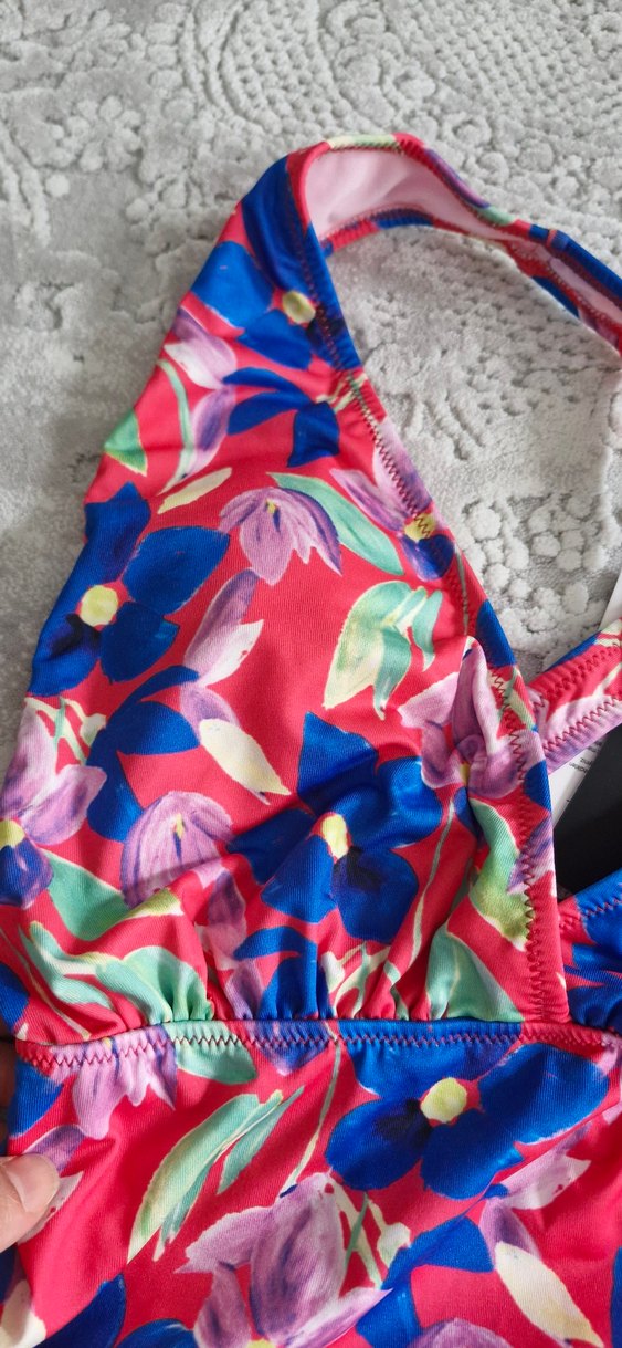 Çiçek Desenli Renkli Kadın Mayo - Görsel 2