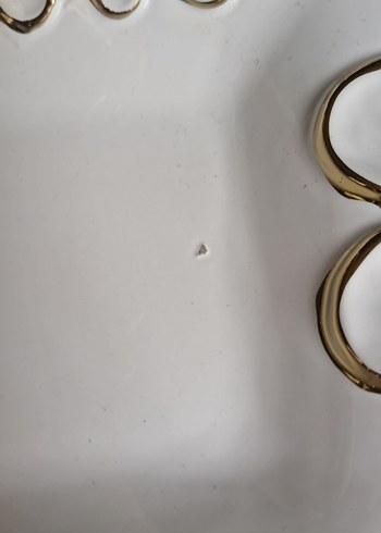 Beyaz Altın Detaylı Çiçekli Kaşıklık - Görsel 3