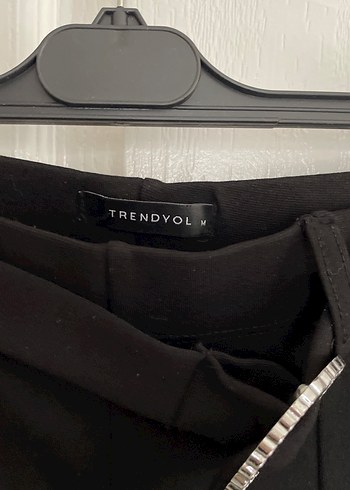 Siyah Kemerli İspanyol Paça Pantolon - Görsel 5