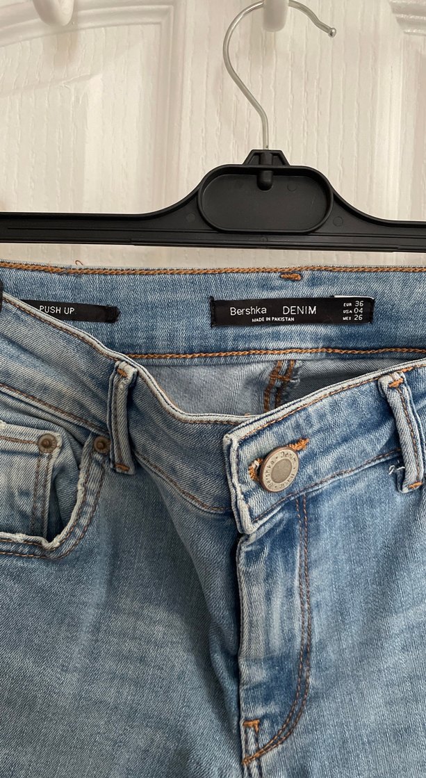 Bershka mavi renk push up skinny jean - Görsel 2