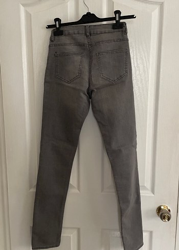 Gri H&M Kadın Denim Pantolon - Görsel 4