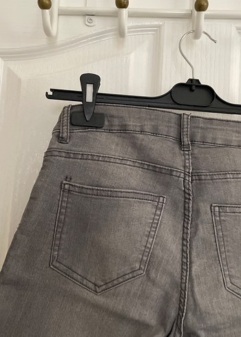 Gri H&M Kadın Denim Pantolon - Görsel 3