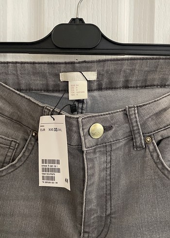 Gri H&M Kadın Denim Pantolon - Görsel 2