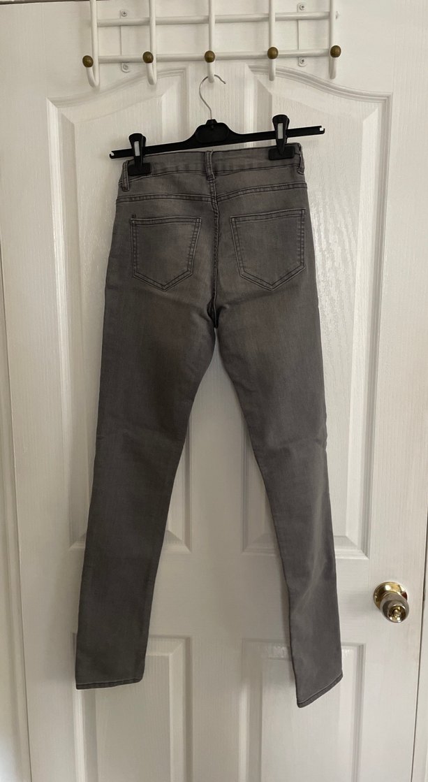 Gri H&M Kadın Denim Pantolon - Görsel 4