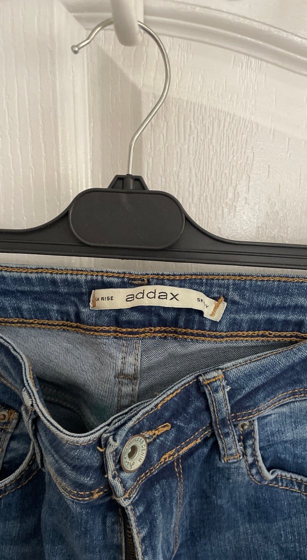 Kadın Mavi Dar Kesim Denim Pantolon - Görsel 2