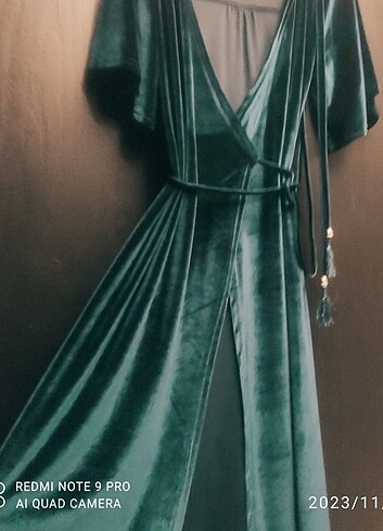 Diğer Yeşil kadife elbise