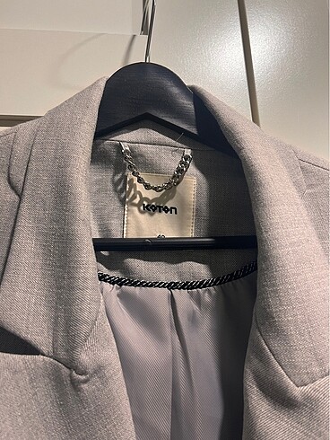 40 Beden Koton gri blazer ceket