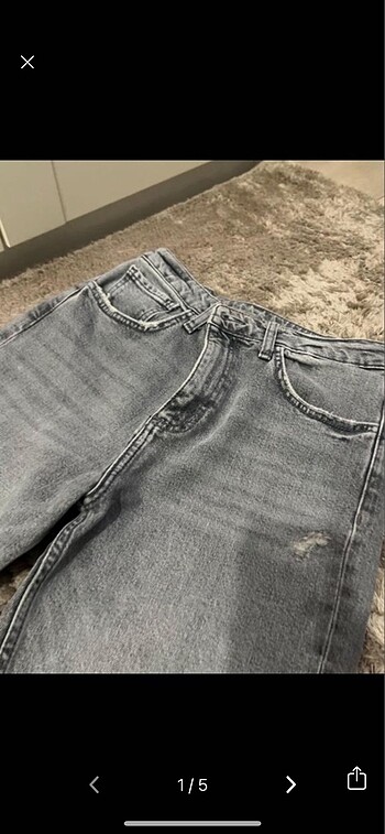 Gri mom jean